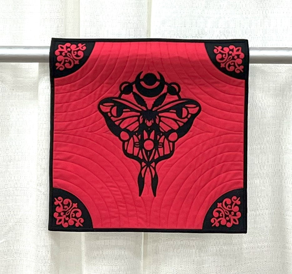 Lunar Moth Mini Quilt / Wall Hanging