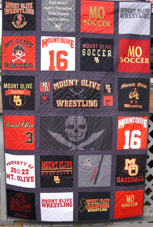 Custom T-shirt Quilt with Sashing