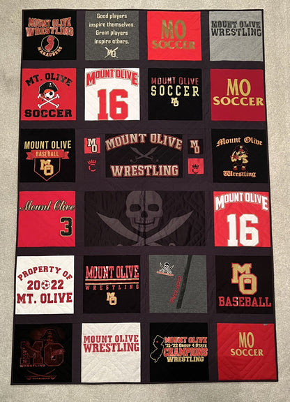 Custom T-shirt Quilt with Sashing