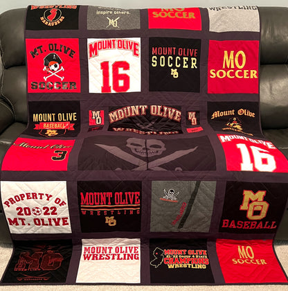 Custom T-shirt Quilt with Sashing